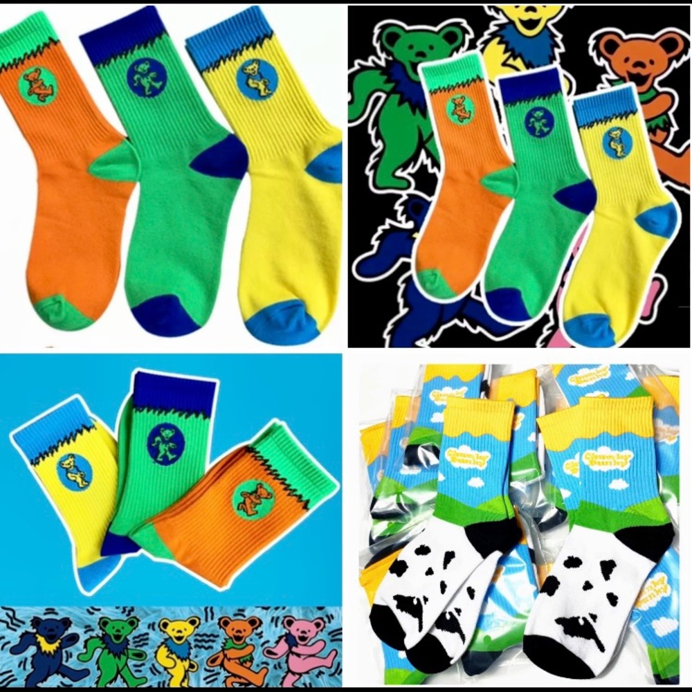 Grateful Dead Dancing Bears SB Dunk Socks